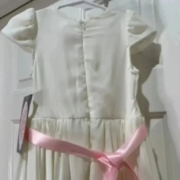 NEW Cinderella Couture Ivory chiffone soft Dress Girls Sz 2 NWT - Picture 9 of 11